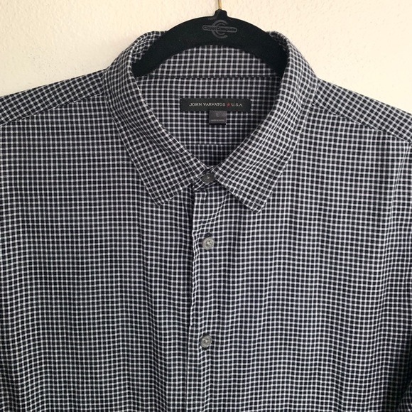 John Varvatos Black and White Check Large - Picture 1 of 7